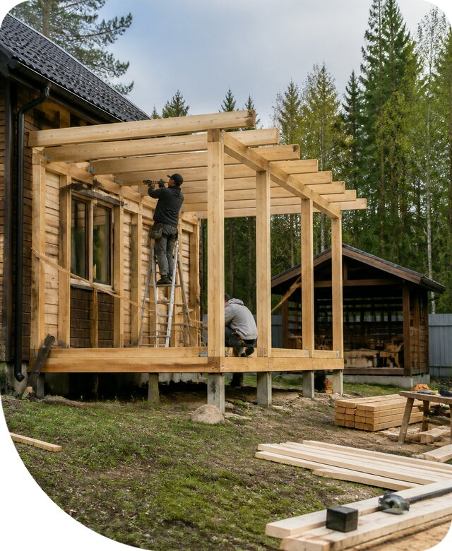 Строительство пристроек и построек на участке в Усолье-Сибирском